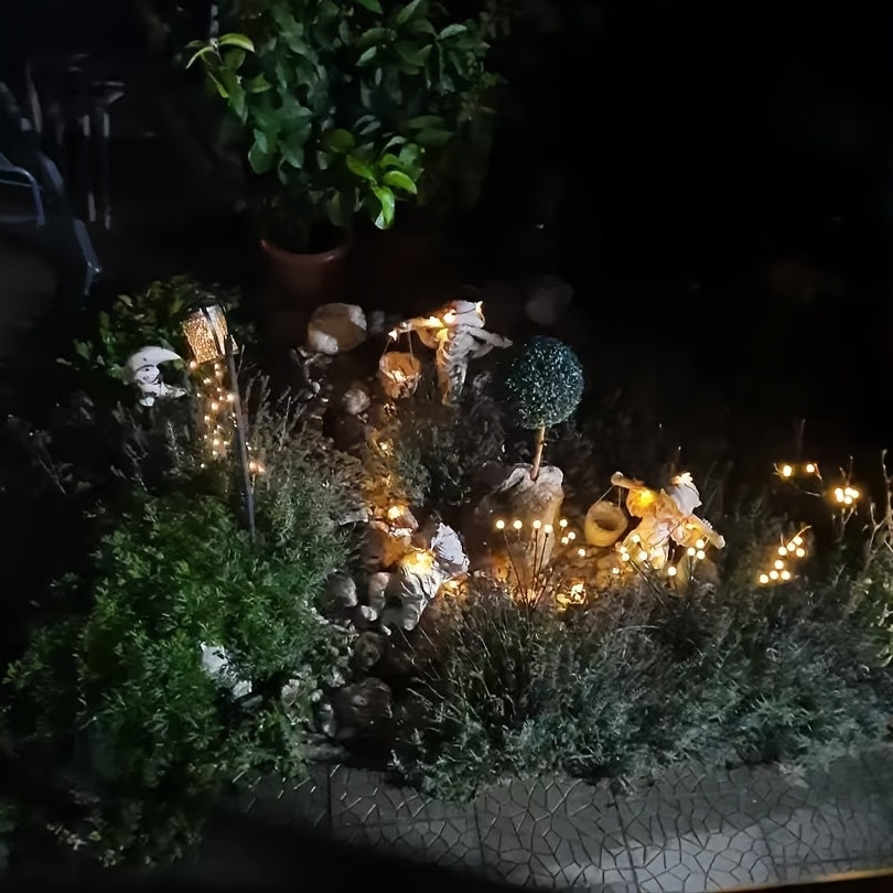 FACHOI 8/12 LED Solar Firefly Light, Outdoor Solar Lighting Fixture, Perfect for Garden Paths, Parks, Restaurant Decoration, Commercial Lighting, 8 Adjustable Modes, Halloween Decoration, Christmas Decoration