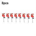 8-Piece Solar Large Red Flower LED Light Set, Realistic Design, Suitable for Garden Decoration. These Semi-Flush Mount Lawn Lights Come with a Switch, Perfect for Outdoor Spaces such as Courtyard, Patio, Lawn.