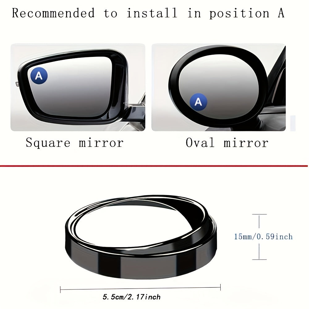 360° HD Round Blind Spot Mirror Set (2-Pack) for Car – Adjustable Rearview Mirror, Enhances Safety for Vehicle Occupants, Expands Field of View, Perfect Gift for Parents and Children on Major Holidays