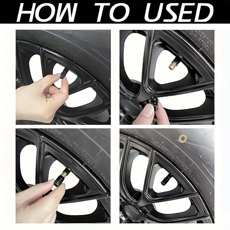 8-Pack Hexagon Tire Valve Stem Caps – Aluminum Alloy Dust Covers with Rubber O-Ring Seal