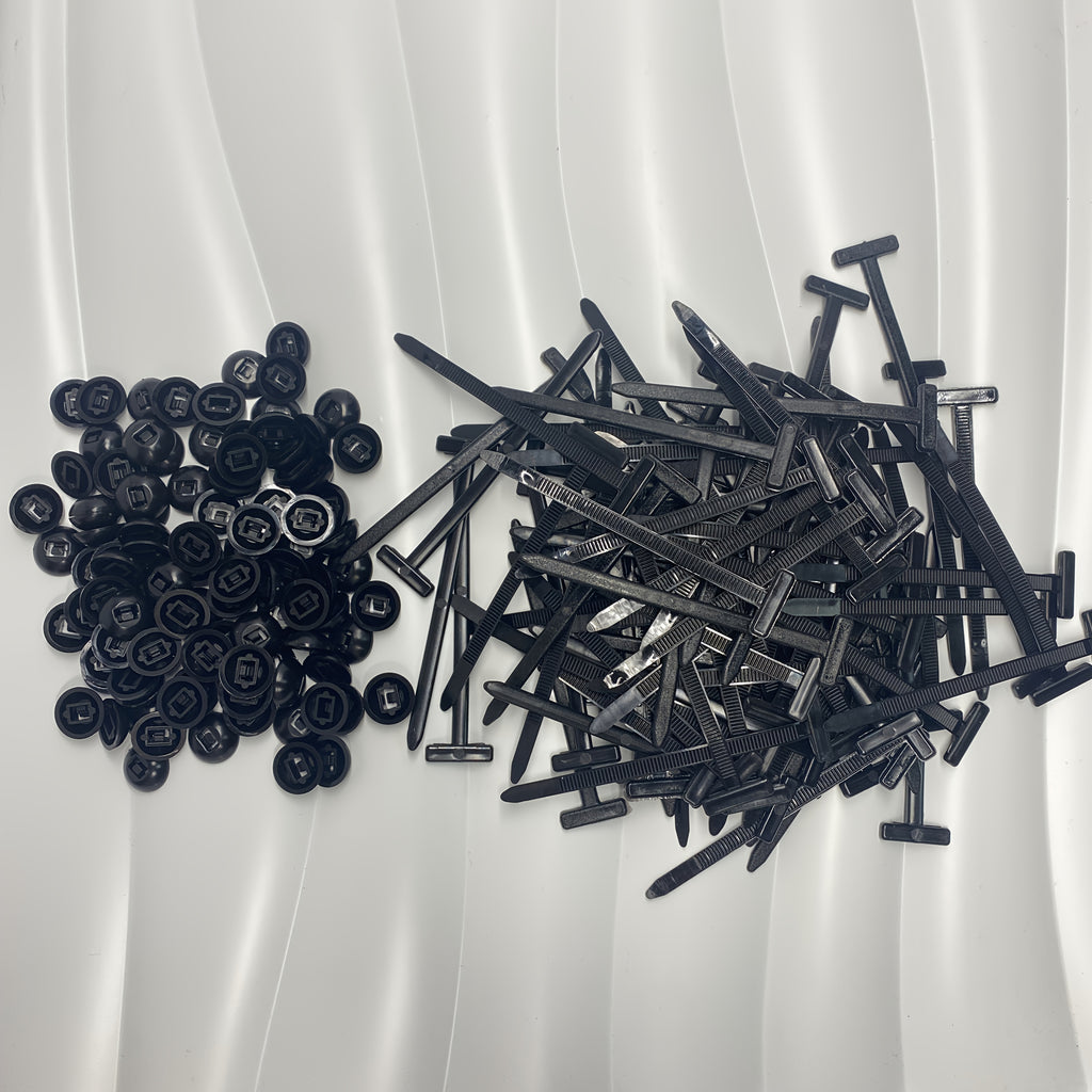 20PCS/110PCS Durable Self-Locking Nylon Cable Ties with Black Plastic Zipper Head - High Strength UV Resistant Fastener, Multi-Purpose Organizer for Auto Repair, Home, and Outdoor Use