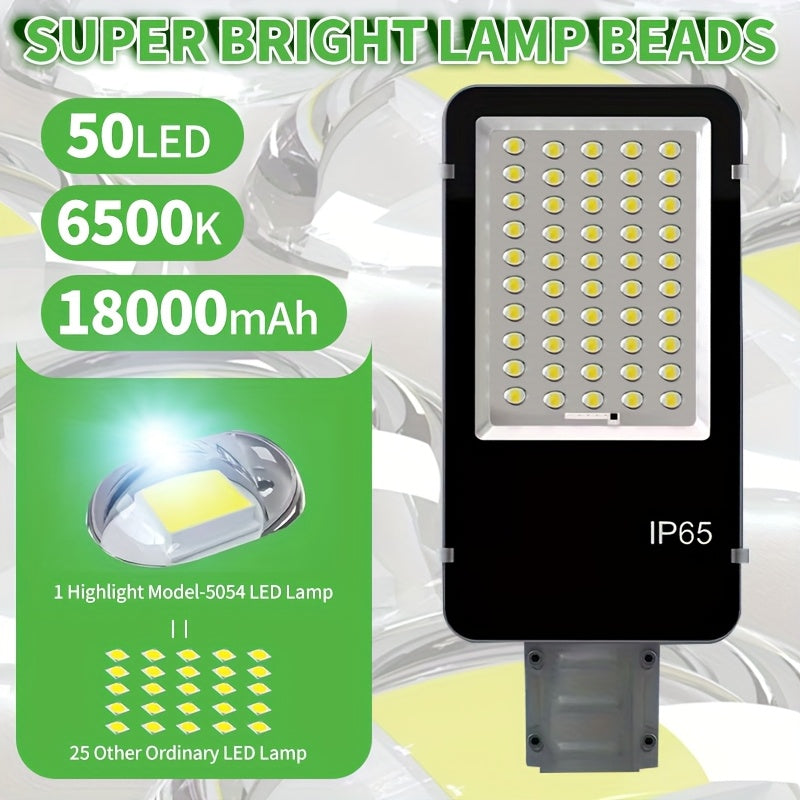 Solar Super Bright Street Light, 18000mAh Battery, Waterproof Garden Light, Remote Control, Perfect for Parking Lots, School Basketball Courts, Courtyards, Gardens, Villas, Outdoor Solar Light with Remote Control