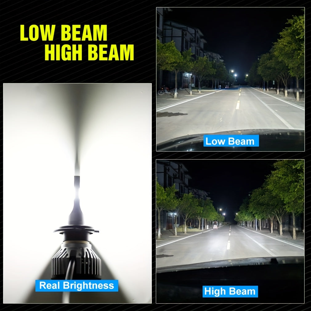 2-Pack H7 LED Car Light H1 H4 H7 H8/H9/H11 Super Bright Car LED Headlight High/Low Beam LED Front Light Fog Light 12V