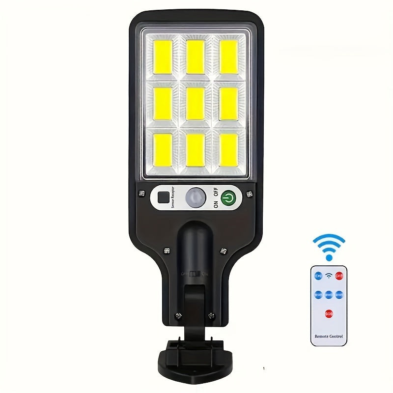 New 1pc Outdoor Solar Street Light, PIR Motion Sensor Courtyard Light with Remote Control, IP44 LED Wall Light Courtyard Light, Perfect for Courtyard, Aisle, Patio, Garage, Corridor, Wall Light