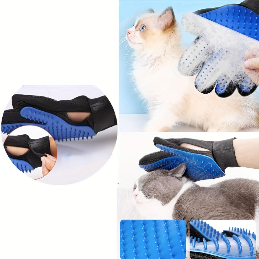 8 件/套猫狗美容套件 - 完整套装，配有自清洁刷、指甲刀、跳蚤梳子、洗发浴刷等，可轻松去除宠物毛发和温柔护理