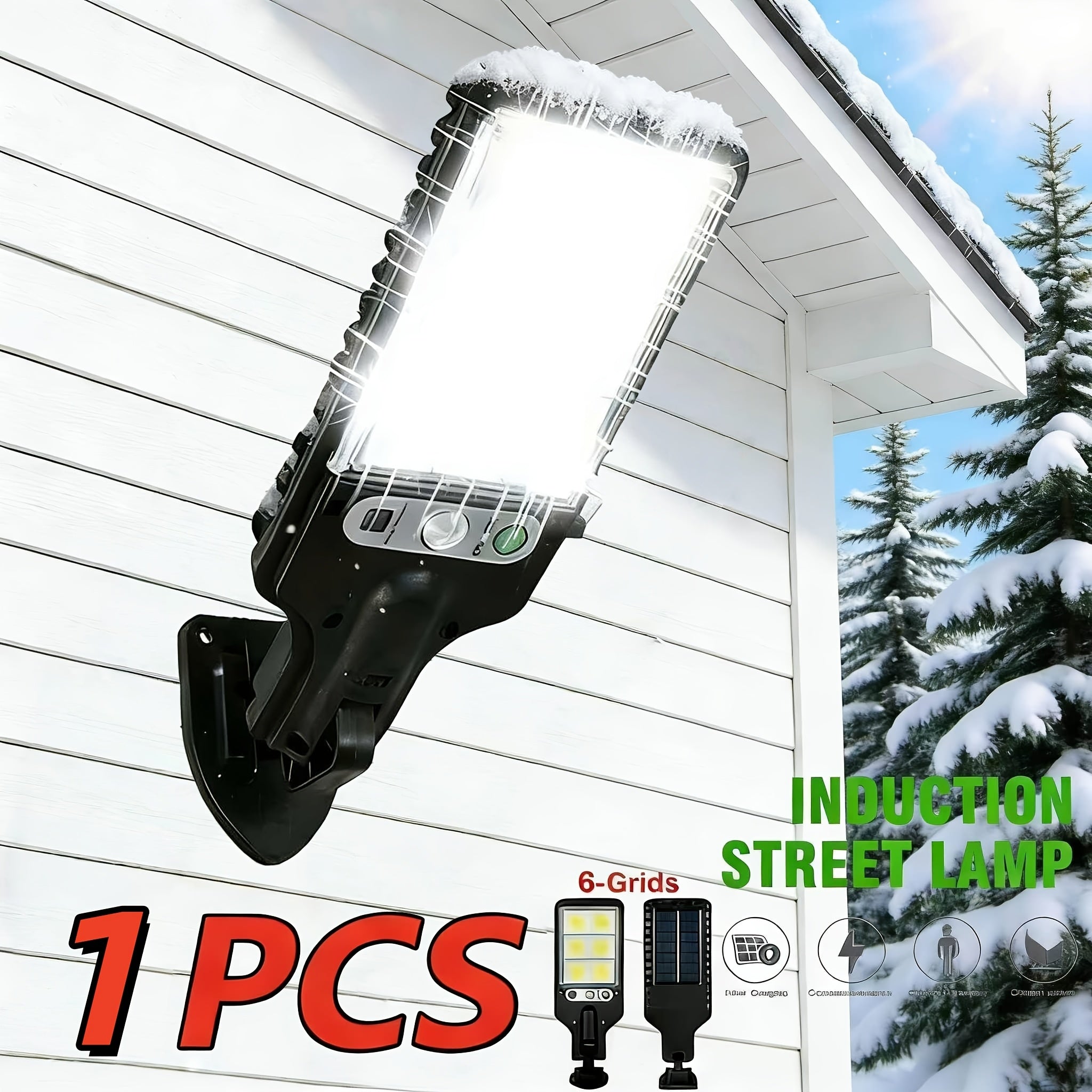 2026 New 616LED Solar Street Light, Super Bright Wall Light, LED Outdoor Lighting Fixture, IP44 Protection Rating, Four Lighting Modes, Safety Lamp, Easy Installation