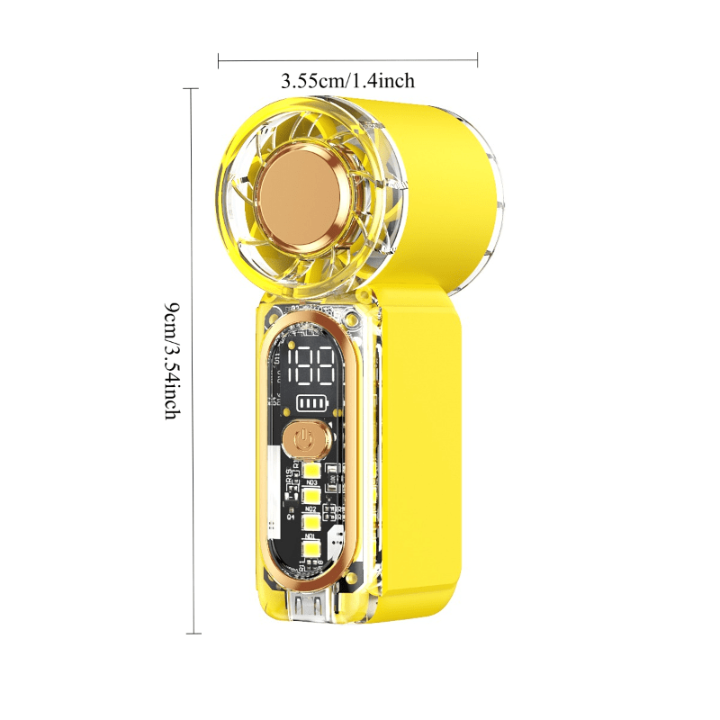High Speed Handheld Fan | 0-100 Speed Adjustable, Ultra Long Battery Life, Lightweight Portable, Low Noise, Wearable Design, Ideal for Outdoor Camping and Travel