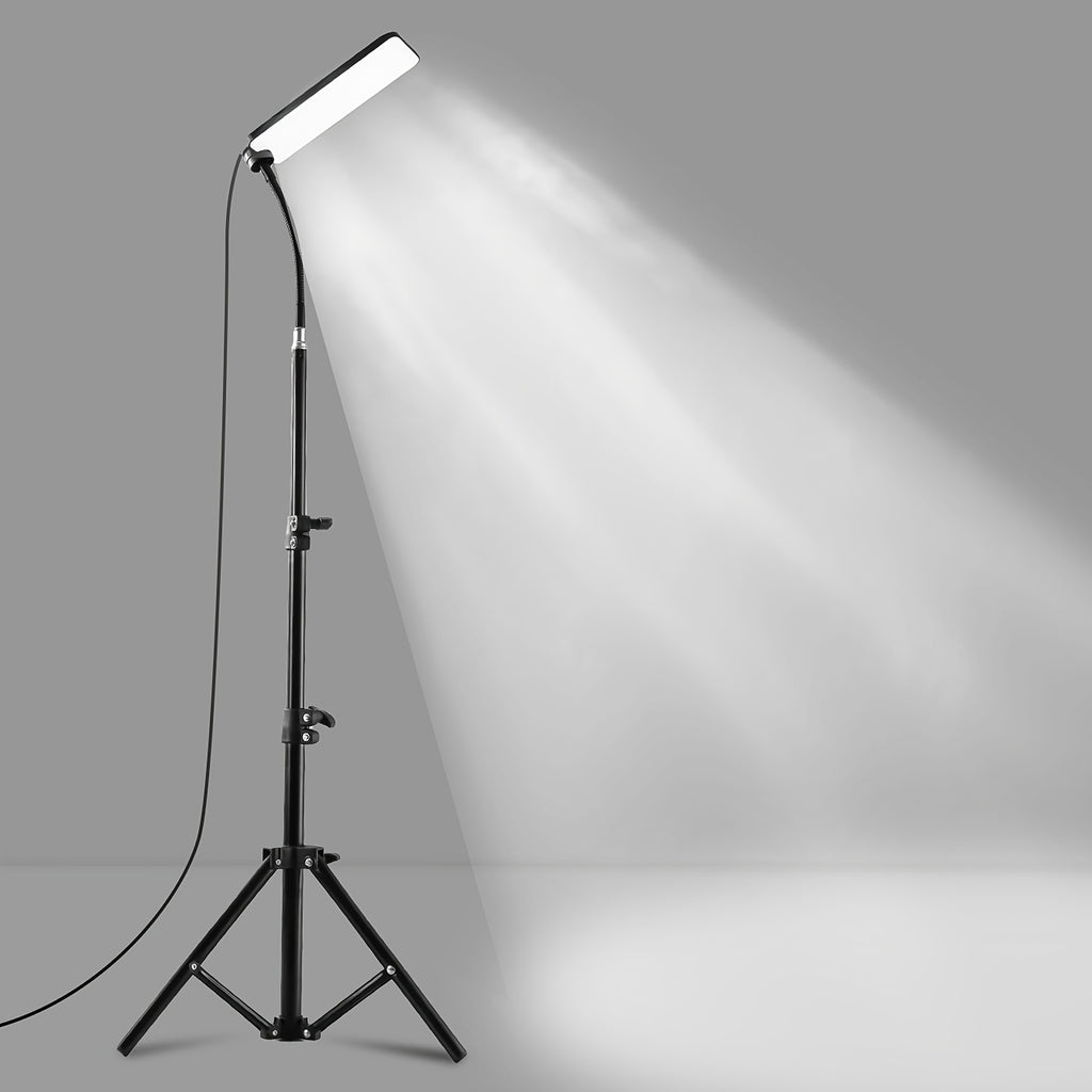 Adjustable metal hose camping light, outdoor camping light with telescopic stand, portable USB-powered LED work light