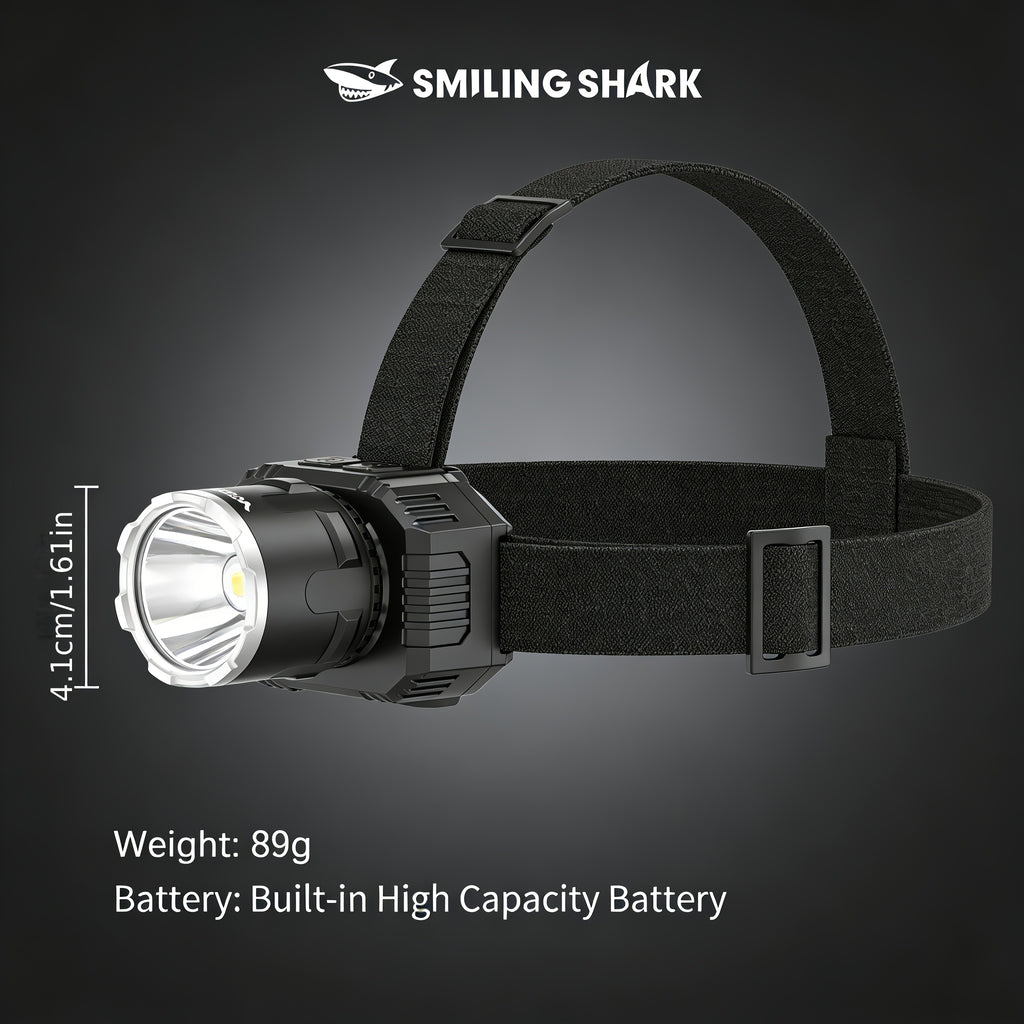 1Pc Rechargeable Headlamp, Head Mounted High Brightness Flashlight, Super Bright X50 LED Bead, Equipped with USB Charging Cable, Focus Adjustable, Detachable Headband Hands-Free, Multi-Mode Dimmable White Light Beam