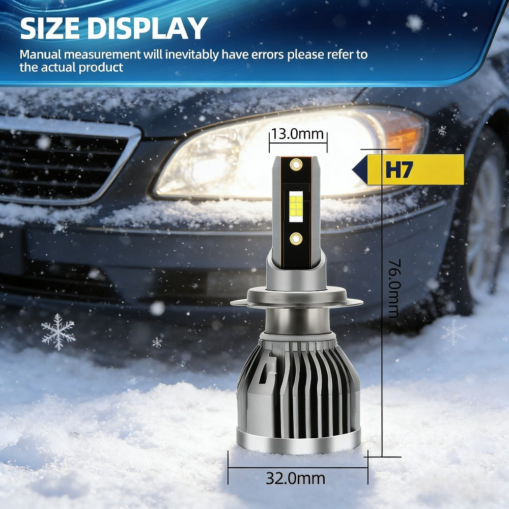 2-Pack H1 H3 H7 H11 9005 9006 H4 H13 9007 9004, Super Bright Spotlight 6000K Super Bright White Light High/Low Beam Fog Light LED Car Headlights 59600 Lumens 250W Fog Light Universal Fit 900% High Brightness