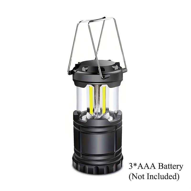 1 LED Camping Light, Ultra-Bright COB Foldable Flashlight, Portable Emergency Light (AAA Batteries Not Included)