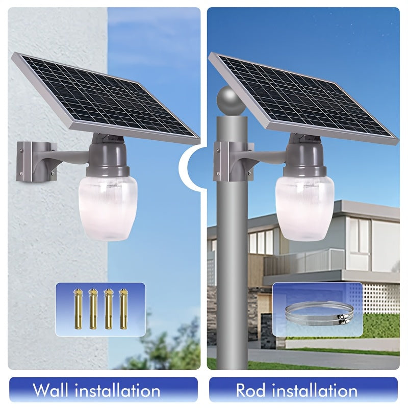 1 Piece Solar Street Light, Remote Control Light Control LED Solar Light, Adjustable Color Temperature 6500K/4000K/3000K Courtyard Light, Perfect for Parking Lots, Courtyards, Gardens, Villas, Outdoor Solar Courtyard Light