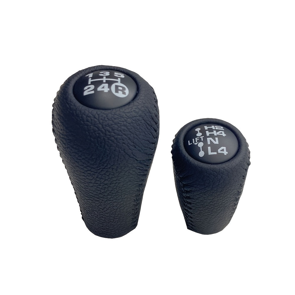 Silicone Shift Knob Cover, Black Leather, Compatible with Land Cruiser 70 Series LC70 LC76 LC79, Durable Vehicle Accessory, Shift Knob Cover, Land Cruiser Specific Shift Knob Cover