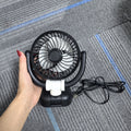 Foldable Cooling Fan with Electronic Interface, Dual-Use Cooling Device Compatible with Laptop and Desktop Computer