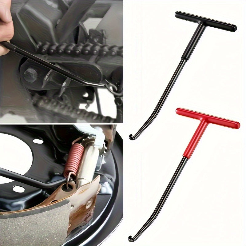 1 Piece - Motorcycle & Car Repair Tool, T-Type Spring Hook Brake Wrench, Spring Hook Wrench for Motorcycles & Electric Vehicles, Kickstand, Clutch, Exhaust Pipe Spring Removal & Installation Hook Tool