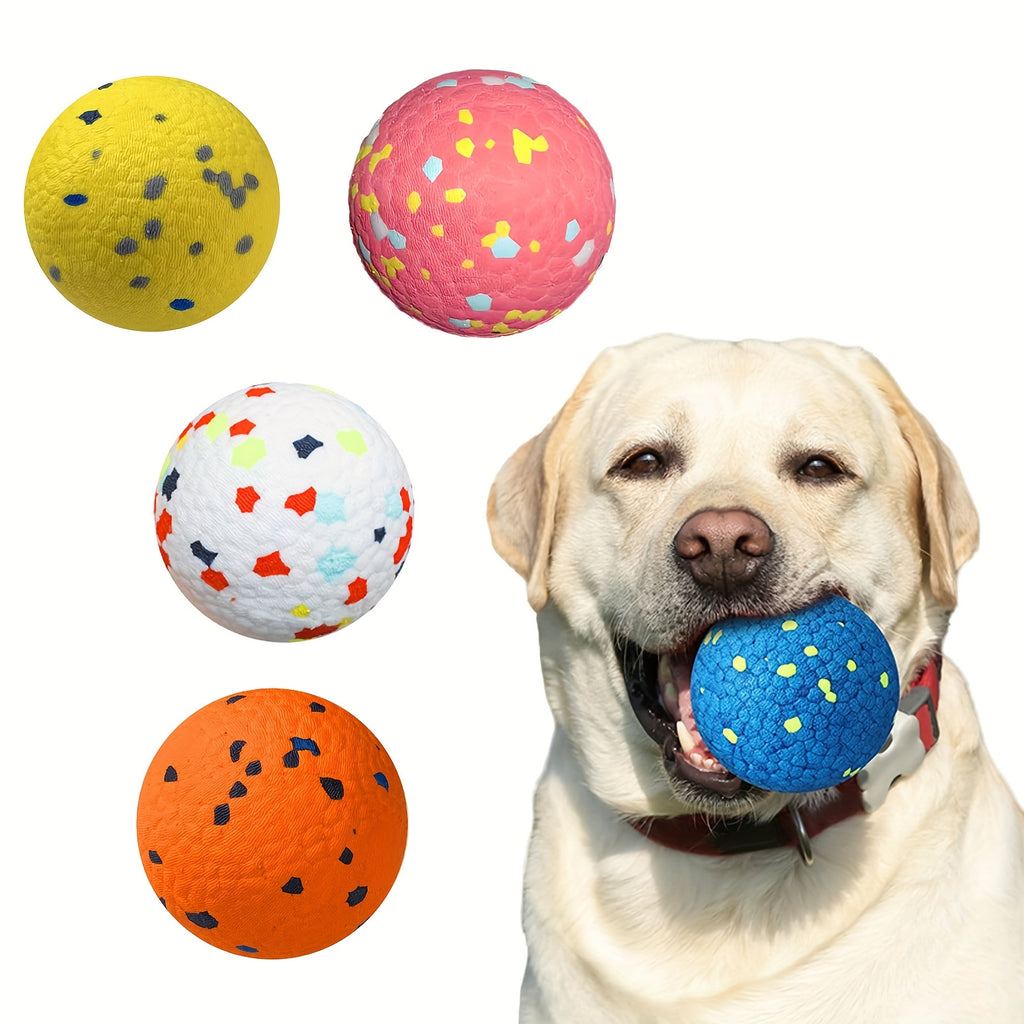 4个狗球，耐咬力强弹性狗玩具，适合狂咬型犬的交互式捡球游戏