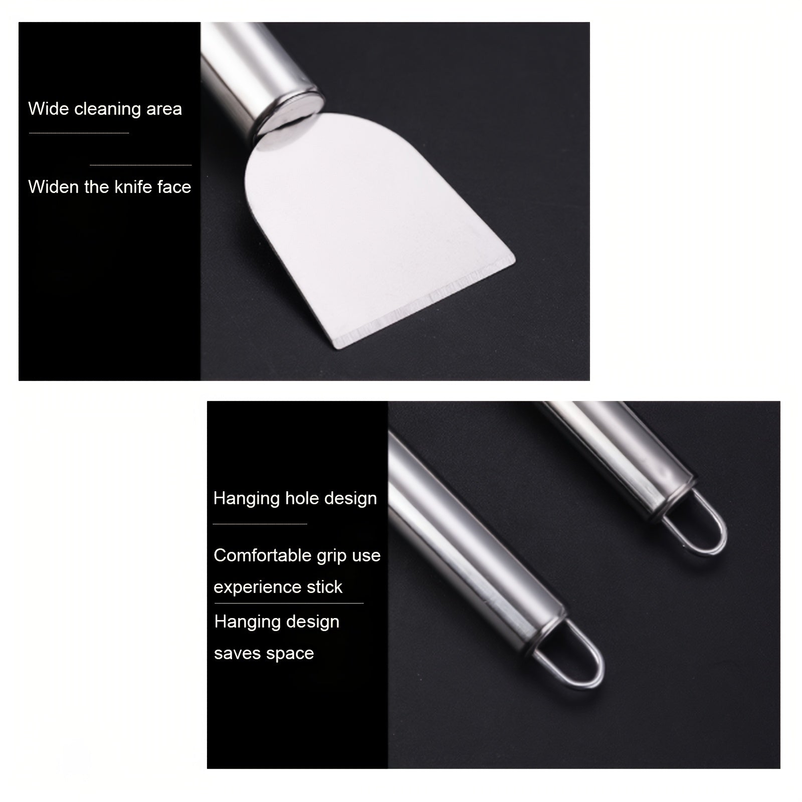 One Heavy-Duty Metal Scraper - Multi-Purpose Kitchen Cleaning Tool, Stubborn Stain & Frost Removal Scraper, Ideal for Fridge, Stove & Floor Cleaning