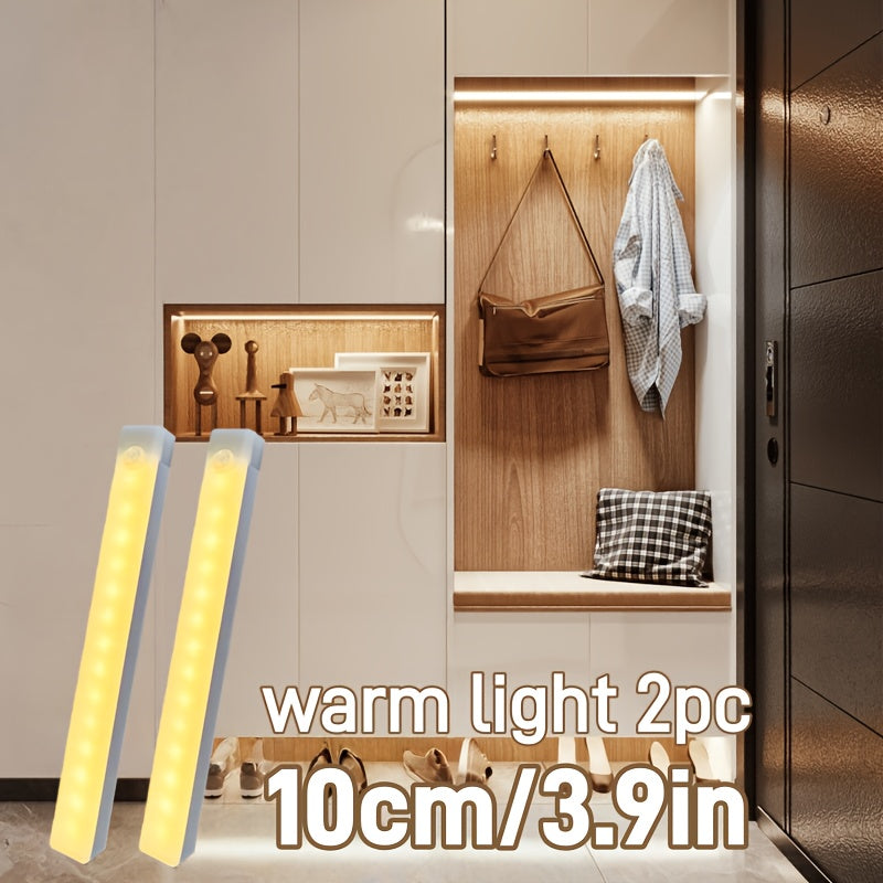LED tube light with motion sensor - USB rechargeable, easy-to-install magnetic booster, white light illumination, suitable for cars, homes, wardrobes, bedrooms and travel, wardrobe light