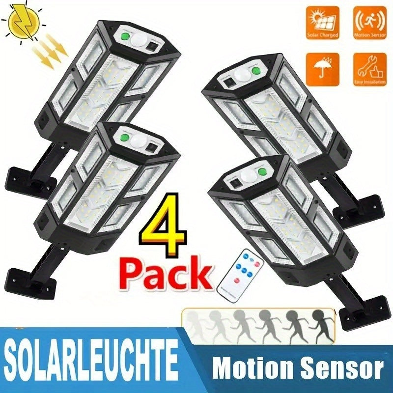 1/2/4 Pack 43LED Solar Street Light with Remote Control