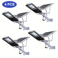 Upgraded Solar LED Street Light with Remote Control, Dusk-to-Dawn Automatic Illumination, Polished Metal Surface, Glass Lampshade, Commercial Wall-Mounted Outdoor Light, Commercial Street Light, Modern Outdoor Light, Energy Saving LED IP65  fr