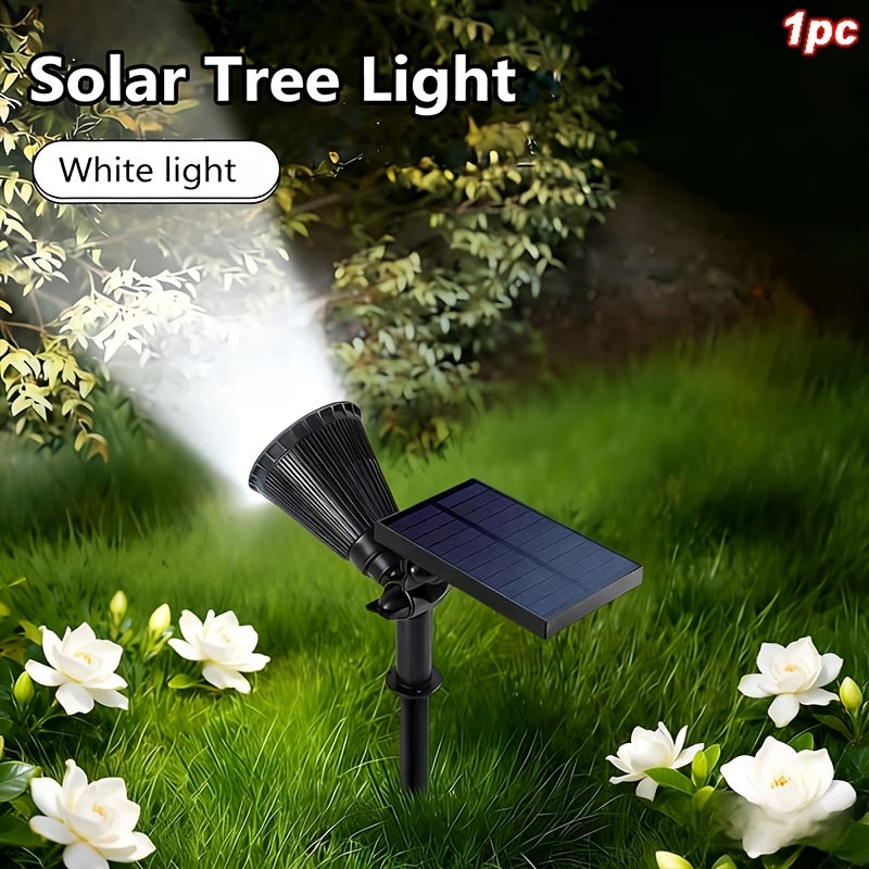 Outdoor Solar Spotlight Set, Available in 1/2/4 Packs, Landscape Light, Equipped with 18 LEDs, IP44 Waterproof Rating, Smart Light Sensor Function, Perfect for Outdoor Decoration in Courtyards, Gardens, Lawns, Walkways and Furniture Design