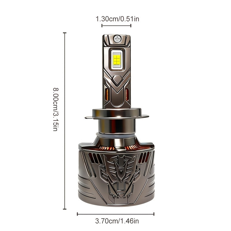 2-Pack, H11 Car LED Headlights, 59400 Lumens, 380W High Power, 12V/24V, 6500K White Light, 3570 CSP Chip, Compatible with Multiple Car Models, Easy to Install, No Battery Needed, Plug-and-Play, with Powerful Cooling Fan