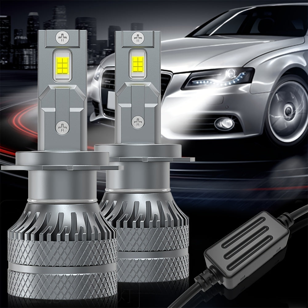 2-Pack H11 LED Headlight Bulbs H7 Car LED Bulbs, H4 60000LM, H1 Plug-and-Play, 6500K H8, H9 Car LED Lights, 12V 9003, HB2, H18, Auto Fog Light - D144, No Battery Included