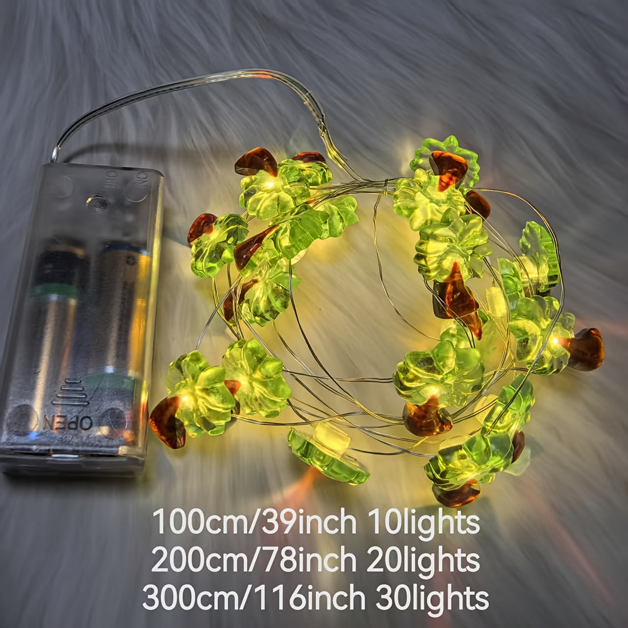 Luminarias室内装饰椰子树音符造型LED铜线灯房间花园庭院氛围感DIY节日装饰灯串