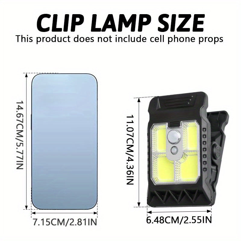 1 Rechargeable Solar Courtyard Street Light, Sensor Garden Light, Clip-On Design Multifunctional Fence Emergency Light, Bright LED Wall Light Perfect for Tree Branches, Balcony