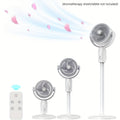 Bedroom Standing Fan With Air Circulation Function, 90° & 180° Oscillation, 5 Speed Settings, Multi-functional Design For Base And Desktop Use, Adjustable Height 15 Inch 23.6 Inch 32.3 Inch