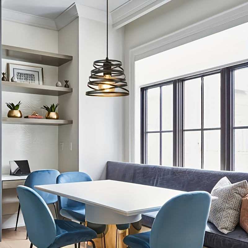 1PC simple pendant light, adjustable cord length, suitable for hall, bedroom, café, restaurant, bar, E26/E27 base, bulb not included