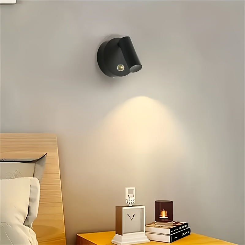 Home Decoration, Warm Color Bedtime Reading Light, Bedroom Arrangement, No-Wiring Rechargeable Wall Light Magnetic Spotlight USB Downlight Bedroom Wall Light, Picture Spotlight, Simple Decoration
