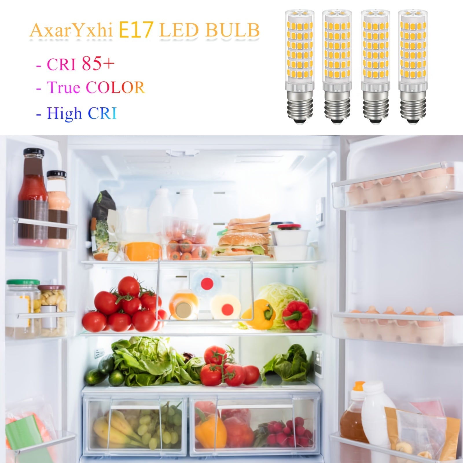 Non-dimmable E17 LED AC120V 76-bead E17 LED corn light 5W, crystal light, table lamp, wall lamp, cool white, warm white, plug-in bulb, refrigerator bulb screw base indoor household lamp table lamp ceiling light