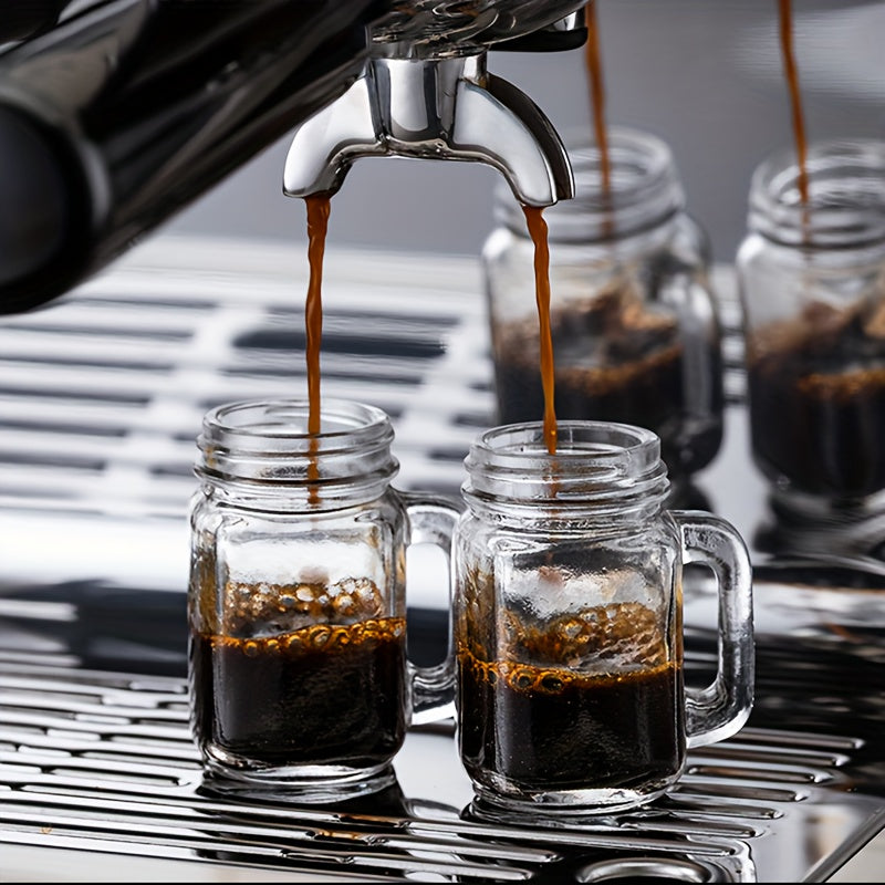 6pcs & 12pcs Mini Handle Cup 1.18oz Italian Espresso Cup – Glass Material, Easy to Carry – Perfect for Espresso – Sealed Glass Bottle for Camping
