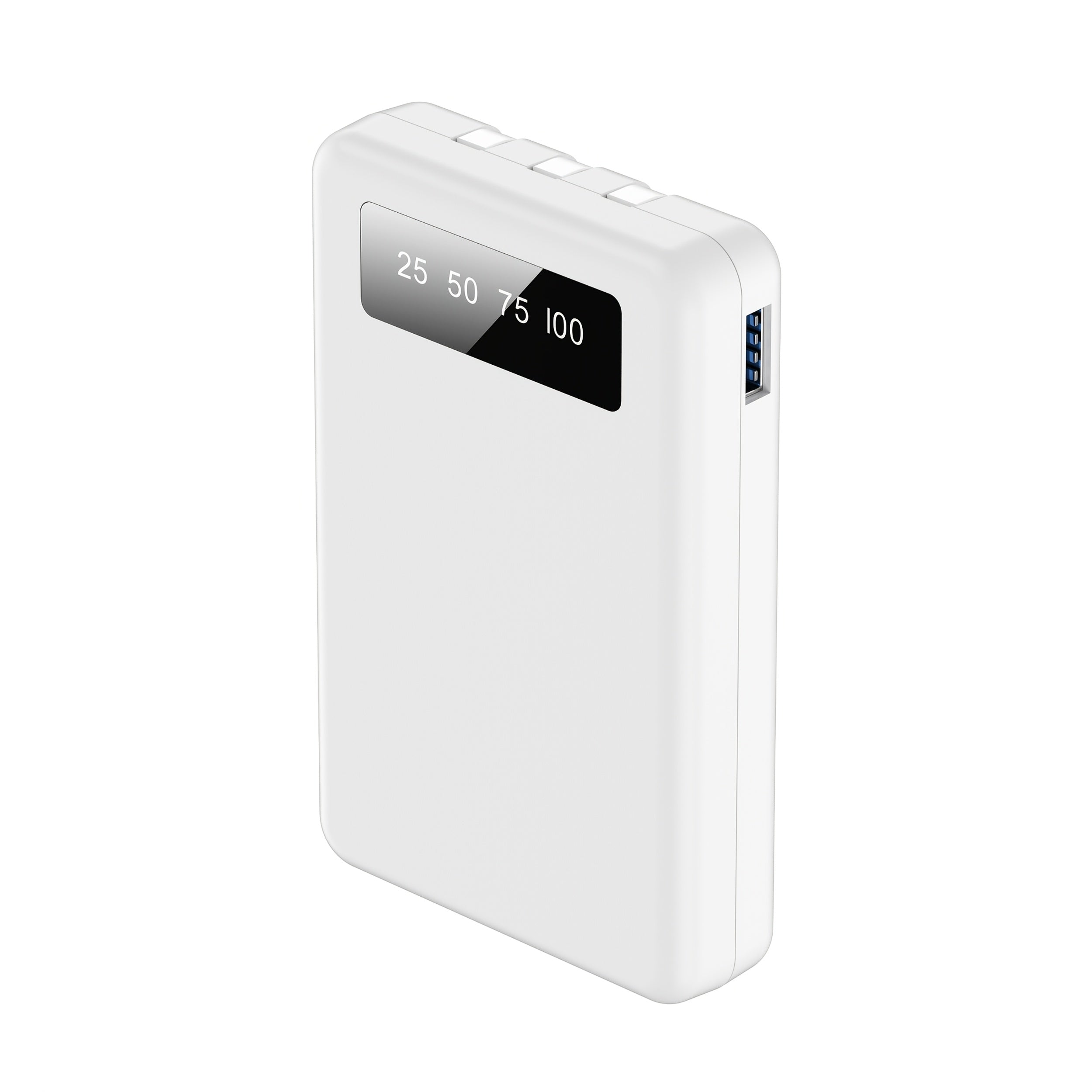 Portable Power Bank, Lightweight And Compact, 5000mAh/10000mAh, Mini Version with Built-in Cable, Can Charge 4 Devices Simultaneously with Type-C Input, LED Indicator Showing Remaining Capacity, Easy to Carry, Compact Charger with Built-in USB-C