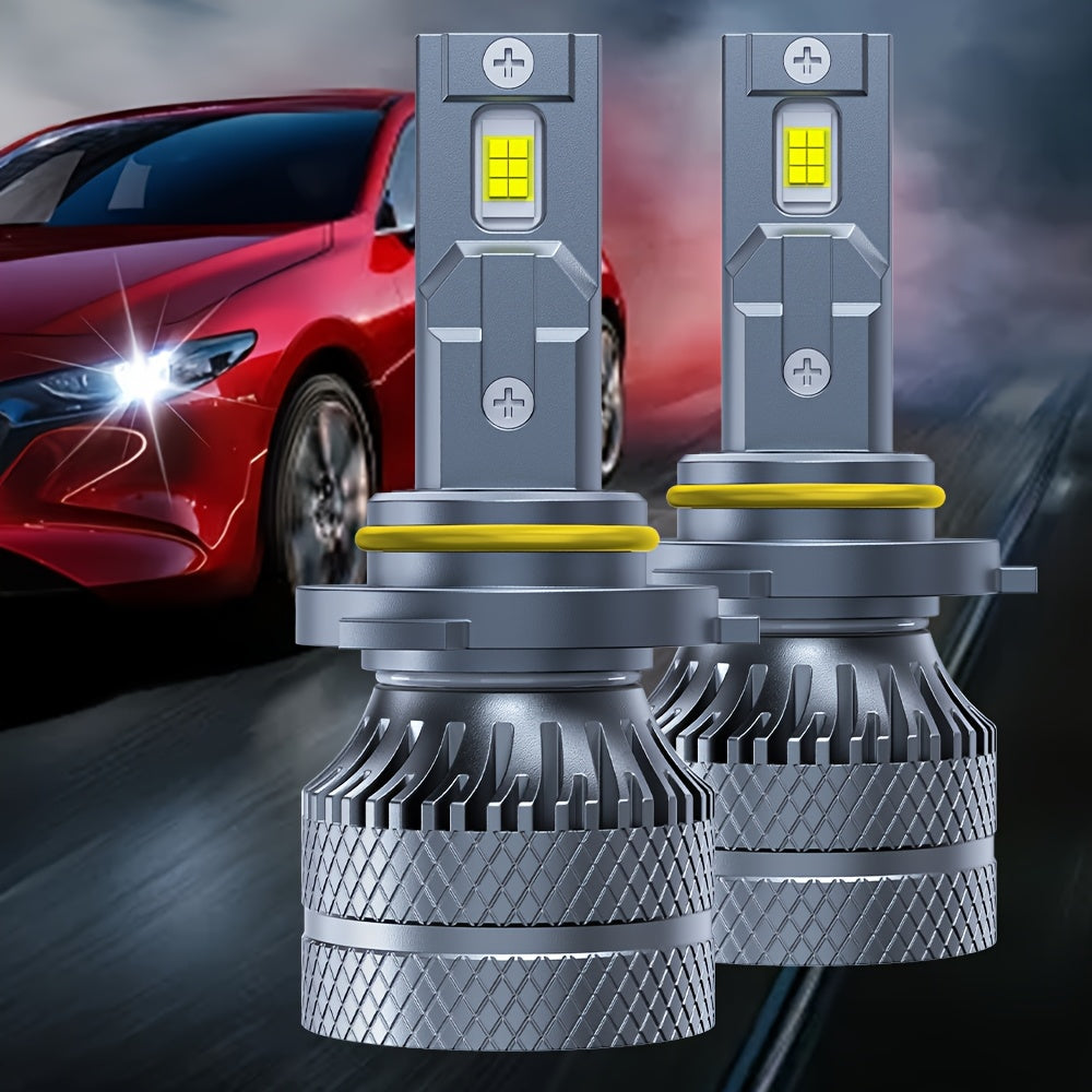 2-Pack H1 H7 H4 H11 HB3 9005 HB4 9006 9012 HIR2 Car Headlight Bulbs 30000 Lumens 350W Auto Front Headlights 12V 6500K Color Temperature