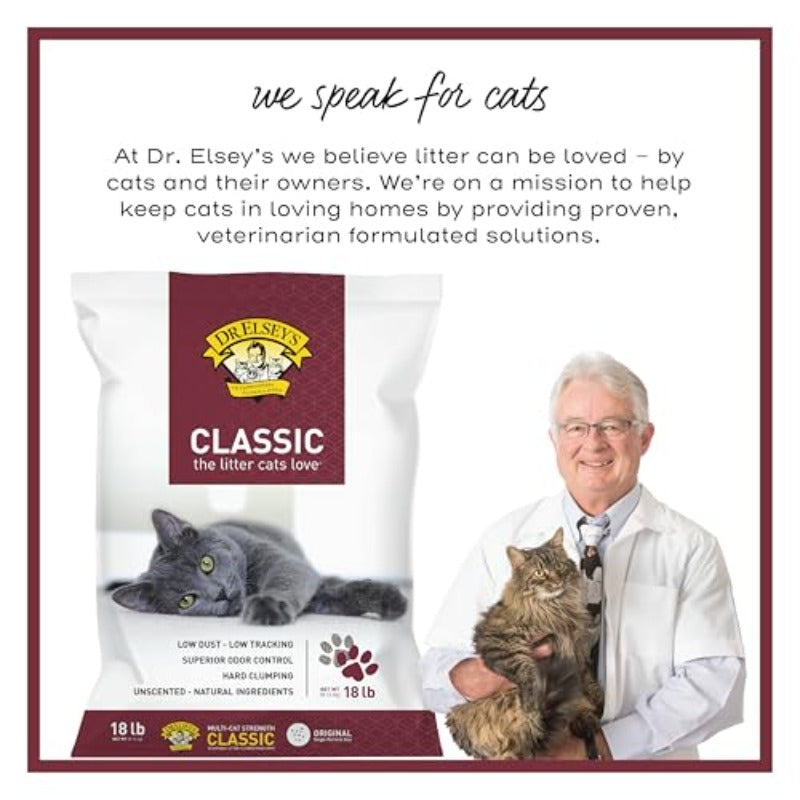 18磅 Dr. Elsey'S 经典无香猫砂袋