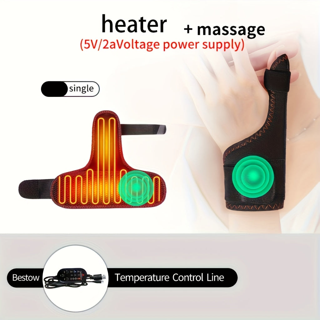 USB手指加热器，手部按摩器，具有三档可调温度按摩，无香味，男女均可使用，圣诞节与新年完美礼物（非无线）