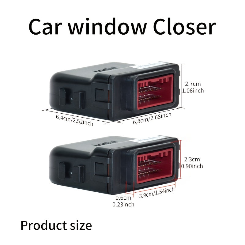 Lasixi 12V Car Power Window Regulator with Auto Close Lock - Universal Fit for All Models, Hardwired Installation, 4 Doors