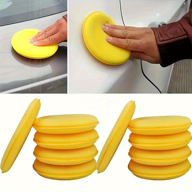 Car Polishing Sponge Pad Soft Foam Applicator Pad Round Wax Applicator Pad Sponge Vehicle Polishing Pad Car Cleaning Pad Car Glass Cleaning Sponge