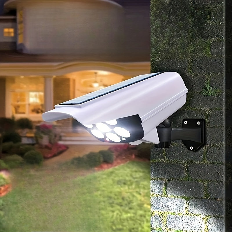 Set of 2 Solar-Powered Outdoor Motion-Activated Spotlights Featuring 77 Leds, a Wireless Security Camera Suitable for Home, Garden, Porch, And Driveway, Easy to Install, Made of Plastic, Solar-Powered Security Camera
