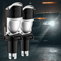 2-Pack H4 Dual Color Temperature LED Projector Lens Car Headlight Bulbs, Compatible with H4/9003/HB2 Sockets, 360° Beam Angle, Long-Life LED Chips, Black Heat Dissipation Housing Plug-and-Play
