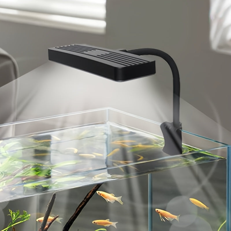 USB Aquarium LED Light, Dimmable Brightness & Timer, 360° Rotatable, Full Spectrum Aquatic Plant Grow Light