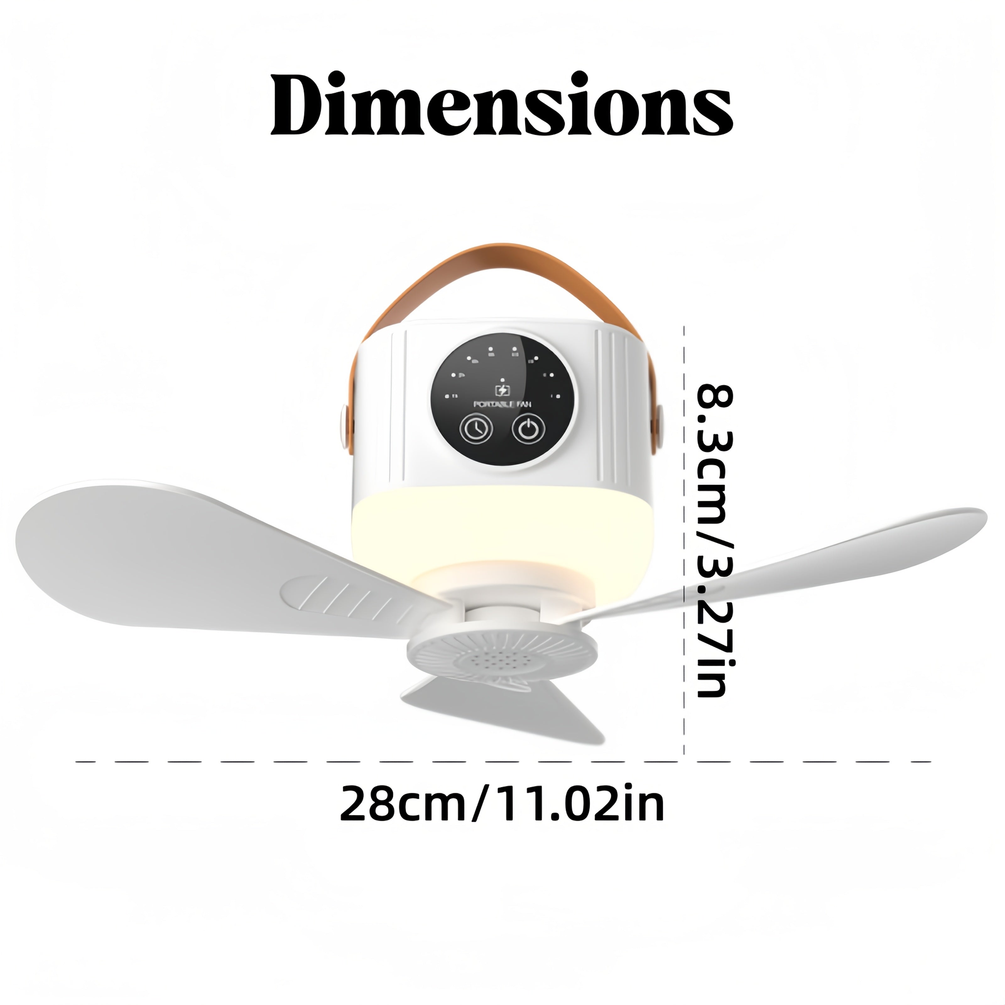 USB Rechargeable Portable Camping Fan with LED Night Light, 4 Speed Levels Long Lasting Battery Strong Wind, Hanging Fan for Dorm Tent, Ideal for Camping Fishing Outdoor Adventure Camping Accessories