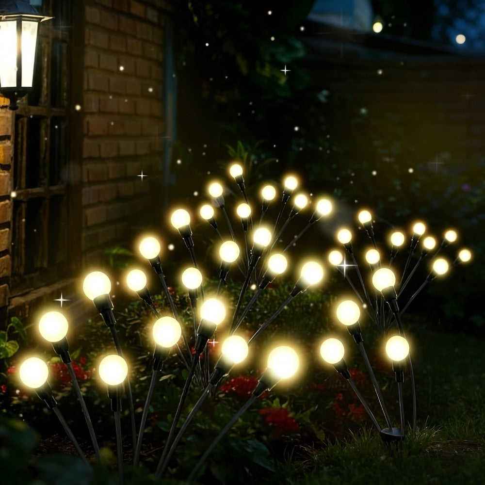 4 Pack - 32LED Outdoor Firefly Festival Light, LED Super Bright Fairy Ground Insert Light, Perfect for Garden, Courtyard, Party, Camping, Lawn, Pathway, Wedding, Spring & Summer Decoration