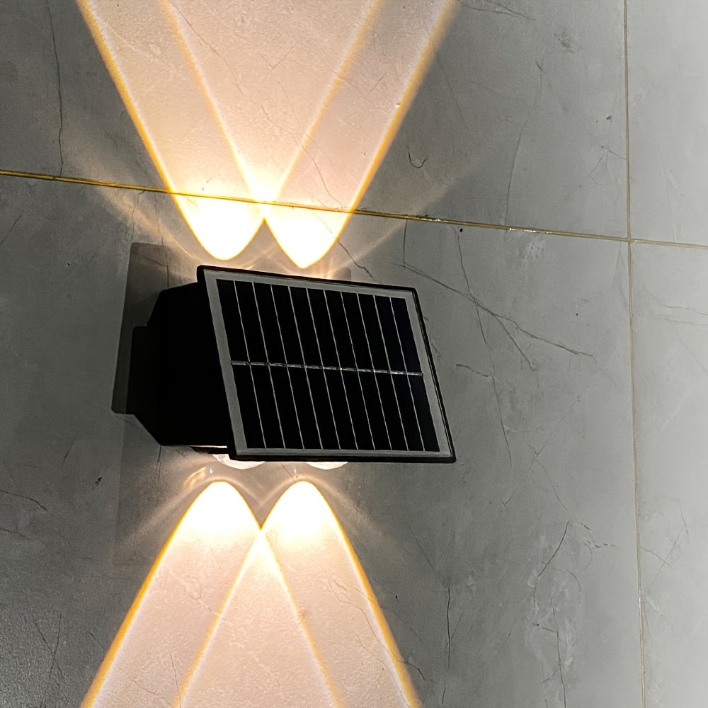 One-Piece Solar Wall Light, Colorful Wall Light, Outdoor Wall Light, Wall Washer Light, Ambient Light, Outdoor Courtyard Light, Suitable for Courtyard, Villa, Exterior Wall, Balcony, Outdoor Decorative Light