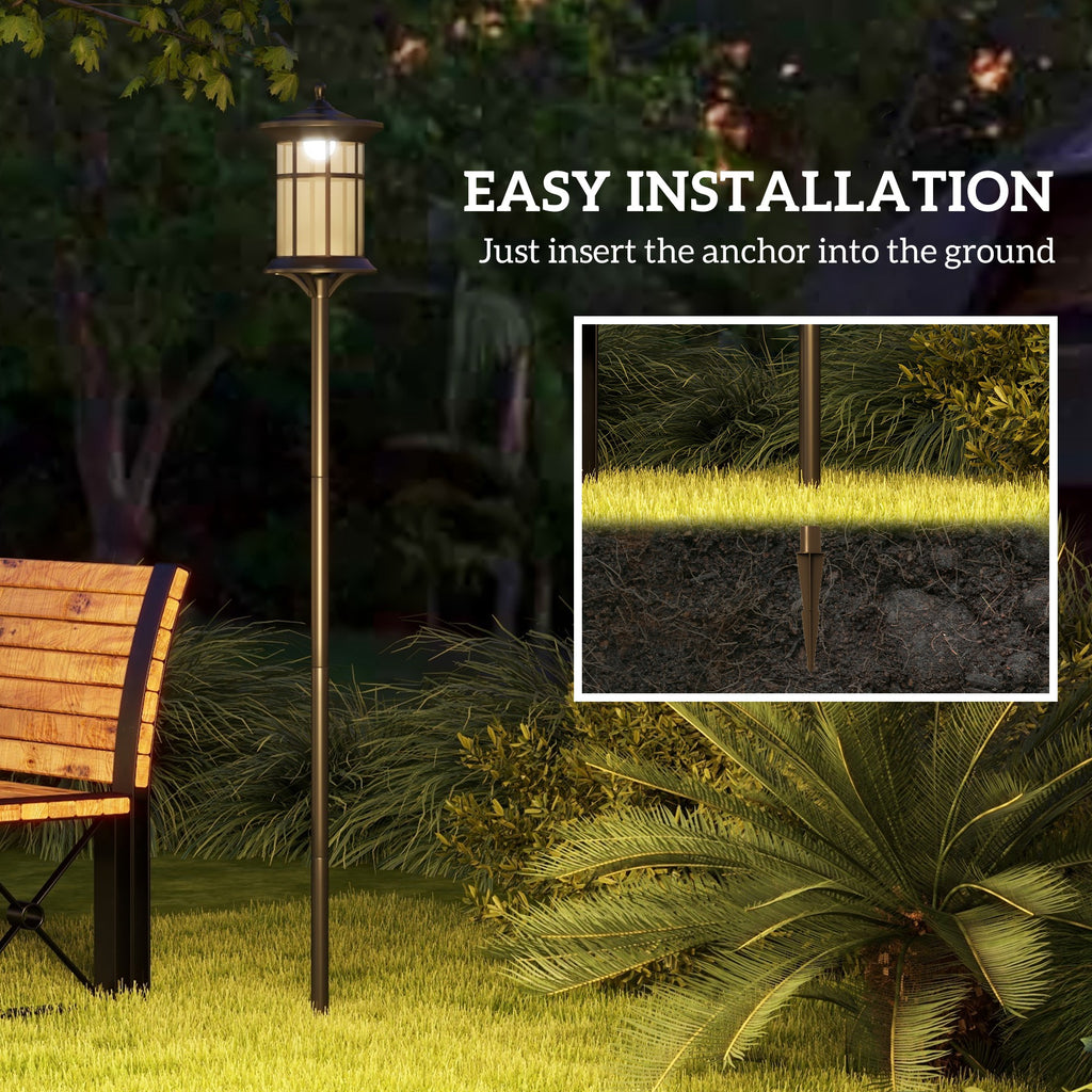 Solar Lamp Post Light, 72-Inch LED Outdoor Street Light, IP44 Waterproof for Patio, Garden, Backyard, Walkway, Cool White