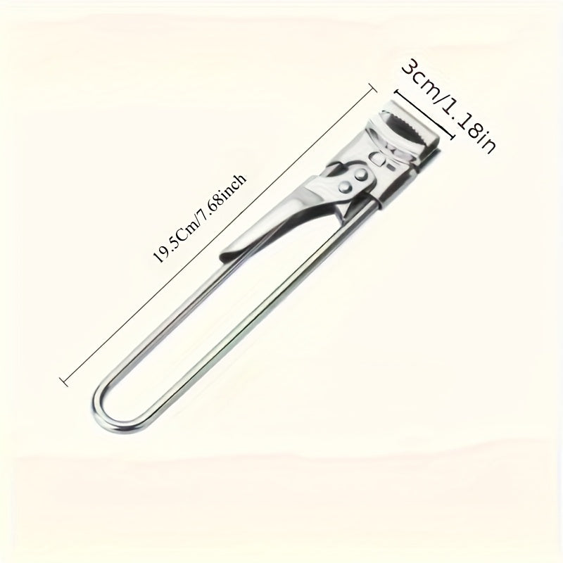 Stainless Steel Universal Opener | Ergonomic Handle & Lever Mechanism – One-Hand Can Opener, Easy-Grip Manual Kitchen Tool, No Electricity Needed, Perfect for Parties & Daily Use