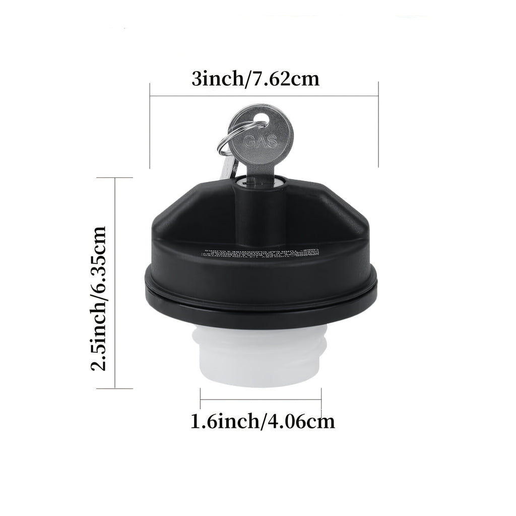 Locking Gas Cap with Two Keys, Compatible with Toyota FJ Cruiser, Chevy Camaro, Honda Nissan Acura Mazda Cadillac GMC and More, Multifunctional Locking Fuel Tank Cap, Replaces #10504 77300-47020