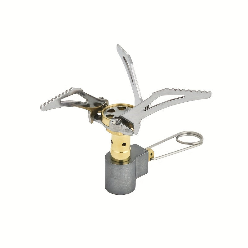 pandatour Pocket Stove - Outdoor Foldable Portable Camping Stove, Lightweight Compact Gas Stove with Ergonomic Handle, Easy Setup for Backpacking, Hiking, Picnic & Outdoor Cooking, Outdoor Cooking Stove | Foldable Camping Stove | Durable Metal Stove